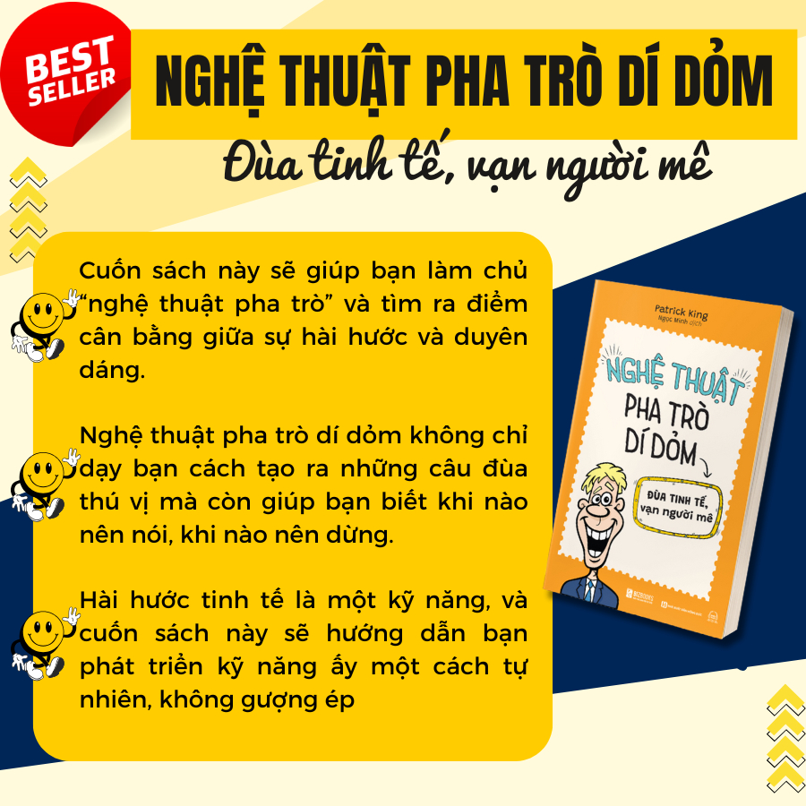 Sách Giao Tiếp Hài Hước Giỏi Nhìn Người Khéo Bắt Chuyện, Sự thông minh trong hài hước, Nghệ thuật pha trò dí dỏm