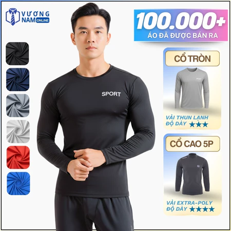 Áo giữ nhiệt nam Chống Nắng tay dài ôm body co giãn 4 chiều đẹp cao cấp VNO87