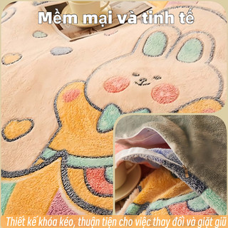 Vỏ gối nằm/ vỏ gối Nhung sữa Có khóa kéo Mềm mại Thân thiện với da Có thể giặt máy Không phai màu