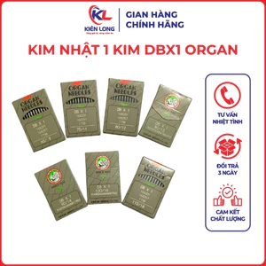 Kim Nhật DBx1 ORGAN – Dùng Cho Máy May 1 Kim Công Nghiệp, Đủ Size (Vỉ 10 Cái)