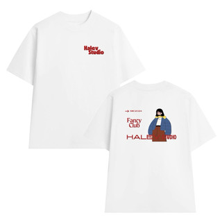 [MẪU MỚI] Áo thun Unisex form rộng tay lỡ in hình Fancy Halev Girl chất Cotton Premium