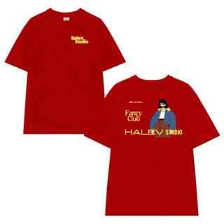 [MẪU MỚI] Áo thun Unisex form rộng tay lỡ in hình Fancy Halev Girl chất Cotton Premium