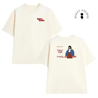[MẪU MỚI] Áo thun Unisex form rộng tay lỡ in hình Fancy Halev Girl chất Cotton Premium