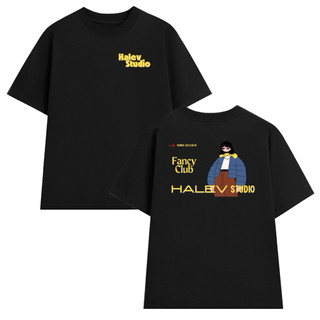[MẪU MỚI] Áo thun Unisex form rộng tay lỡ in hình Fancy Halev Girl chất Cotton Premium