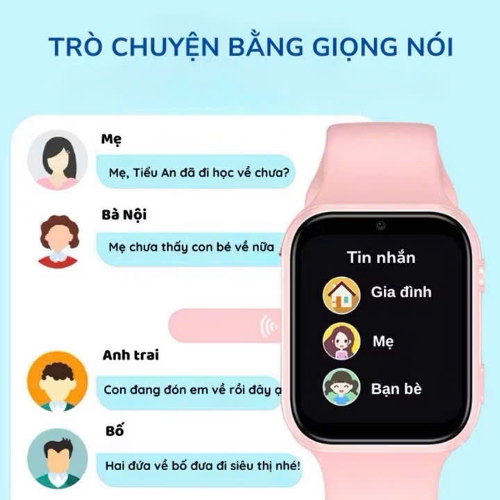 ( CALL VIDEO ) Đồng Hồ Thông Minh Trẻ Em P60 - D15 -H06 -C90 - Lắp Sim Nghe Gọi - Định Vị - Chống Nước X7 Có Tiếng Việt