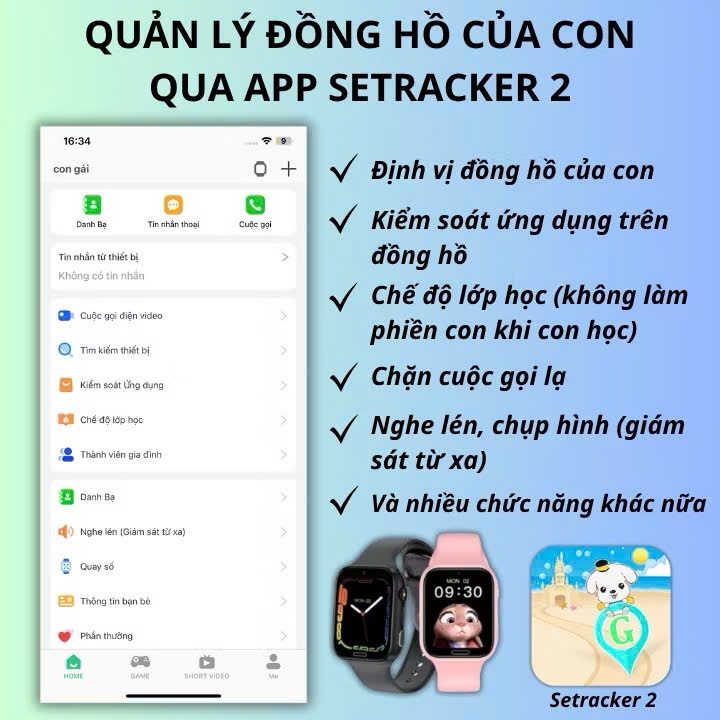 ( CALL VIDEO ) Đồng Hồ Thông Minh Trẻ Em P60 - D15 -H06 -C90 - Lắp Sim Nghe Gọi - Định Vị - Chống Nước X7 Có Tiếng Việt