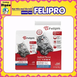Thức Ăn Hạt Cho Mèo Felipro Vị Hải Sản Gói 1kg Hỗ Trợ Tiết Niệu Kiểm Soát Độ Mặn