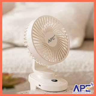 Quạt Kẹp Bàn Sạc Mini APE DQ232 – Pin 1800mAh, 4 Tốc Độ Gió, Xoay 720°, Sạc Type-C, Để Bàn Siêu Êm