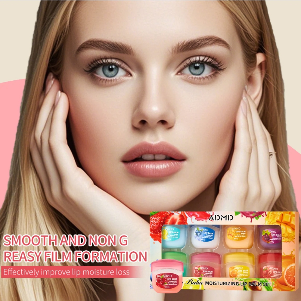 COMBO 8 HỘP Sáp Dưỡng Ẩm Môi và Toàn Thân Vaseline ADMD hương Trái Cây Dịu Ngọt, Son Dưỡng Hồng Môi, Nứt Nẻ Thâm Môi
