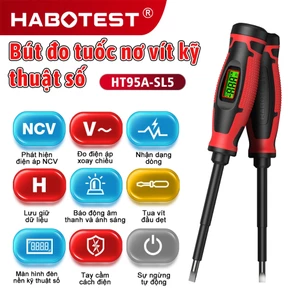 HABOTEST HT95A-SL5 máy kiểm tra điện áp 6v-390V AC điện áp NCV điểm ngừng tìm kiếm thử nghiệm điện màn hình LCD
