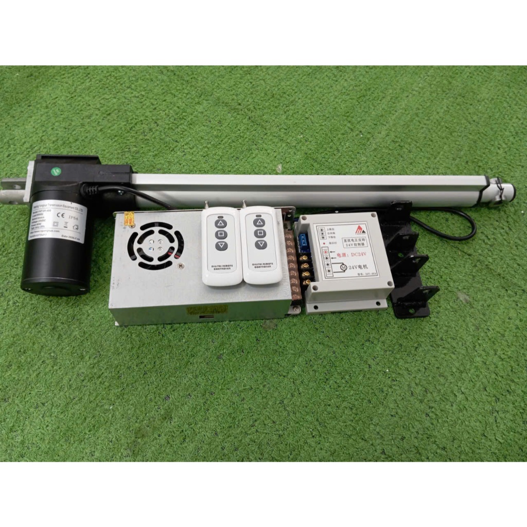 Bộ 1 tay xilanh điện 24V-3000N hành trình 40cm dùng cho cửa sổ giếng trời tự động