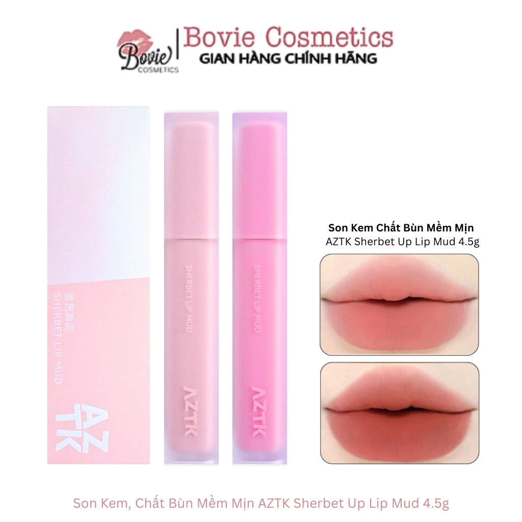Son kem, chất bùn mềm mịn AZTK Sherbet Up Lip Mud 4.5g | Shopee Việt Nam