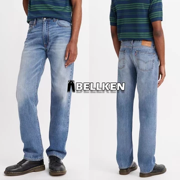 quần jean nam Quần Baggy Jean nam phom suông rộng Quần bò nam Quần jeans wax xanh sáng Quần Bò Nam Nữ Form Suông Rộng