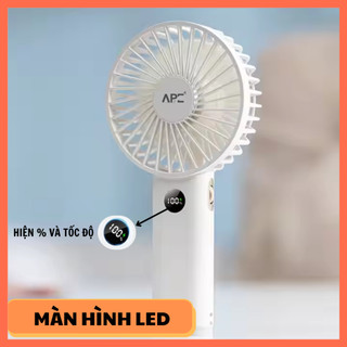 Quạt Sạc Cầm Tay Mini APE DQ233 – 3600mAh, Điều Chỉnh Tốc Độ, Đèn Ngủ LED, Sạc Nhanh TypeC