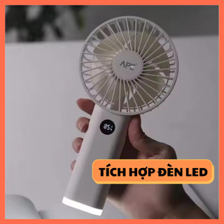 Quạt Sạc Cầm Tay Mini APE DQ233 – 3600mAh, Điều Chỉnh Tốc Độ, Đèn Ngủ LED, Sạc Nhanh TypeC