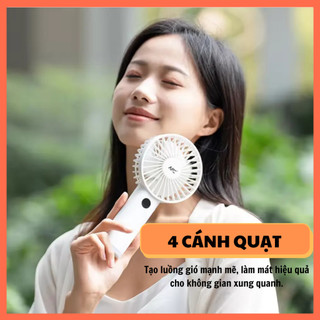 Quạt Sạc Cầm Tay Mini APE DQ233 – 3600mAh, Điều Chỉnh Tốc Độ, Đèn Ngủ LED, Sạc Nhanh TypeC