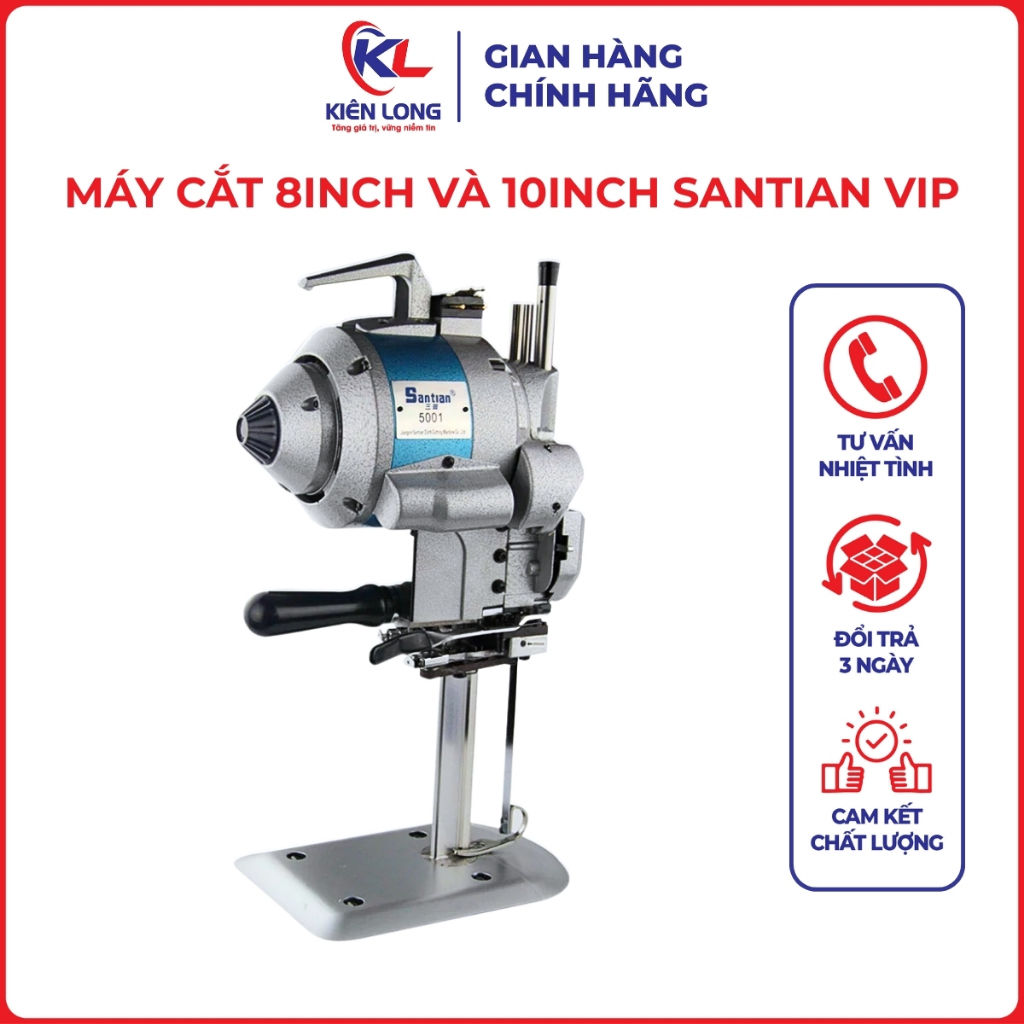 Máy Cắt Vải Santian 8 Inch/10 Inch/12 Inch – Chính Hãng, Cắt Khỏe Êm, Dòng VIP