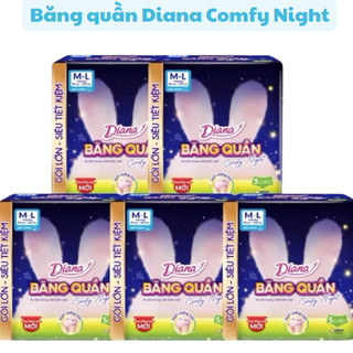 Băng vệ sinh quần, Băng sản dịch cho mẹ sau sinh Diana Comfy Night chống tràn 360 độ size L-XL 18 miếng rộng 70-105cm