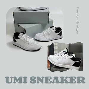 Giày Thể Thao Trắng Gót Đen, Giày Sneaker Nam Nữ Cổ Thấp Full Sz JA11.