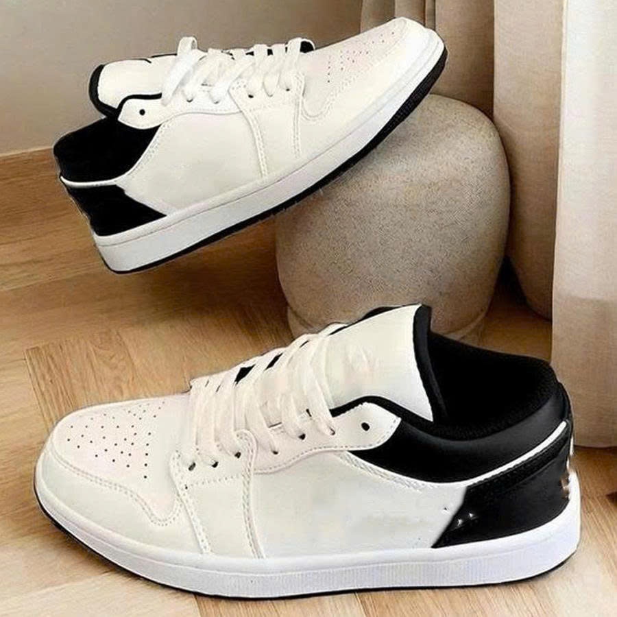 Giày Thể Thao Trắng Gót Đen, Giày Sneaker Nam Nữ Cổ Thấp Full Sz JA11.
