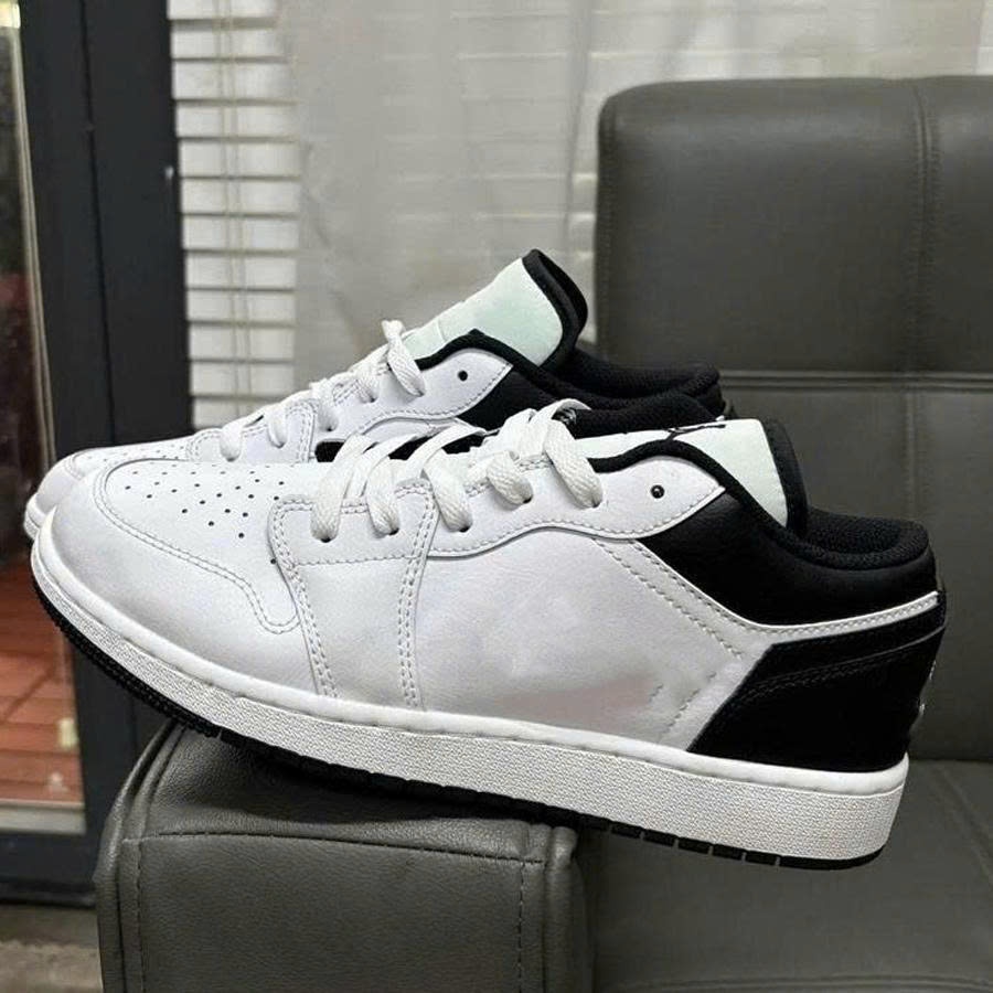 Giày Thể Thao Trắng Gót Đen, Giày Sneaker Nam Nữ Cổ Thấp Full Sz JA11.