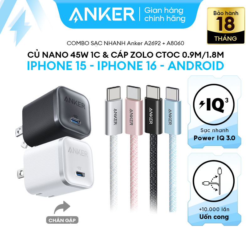 Combo sạc Anker