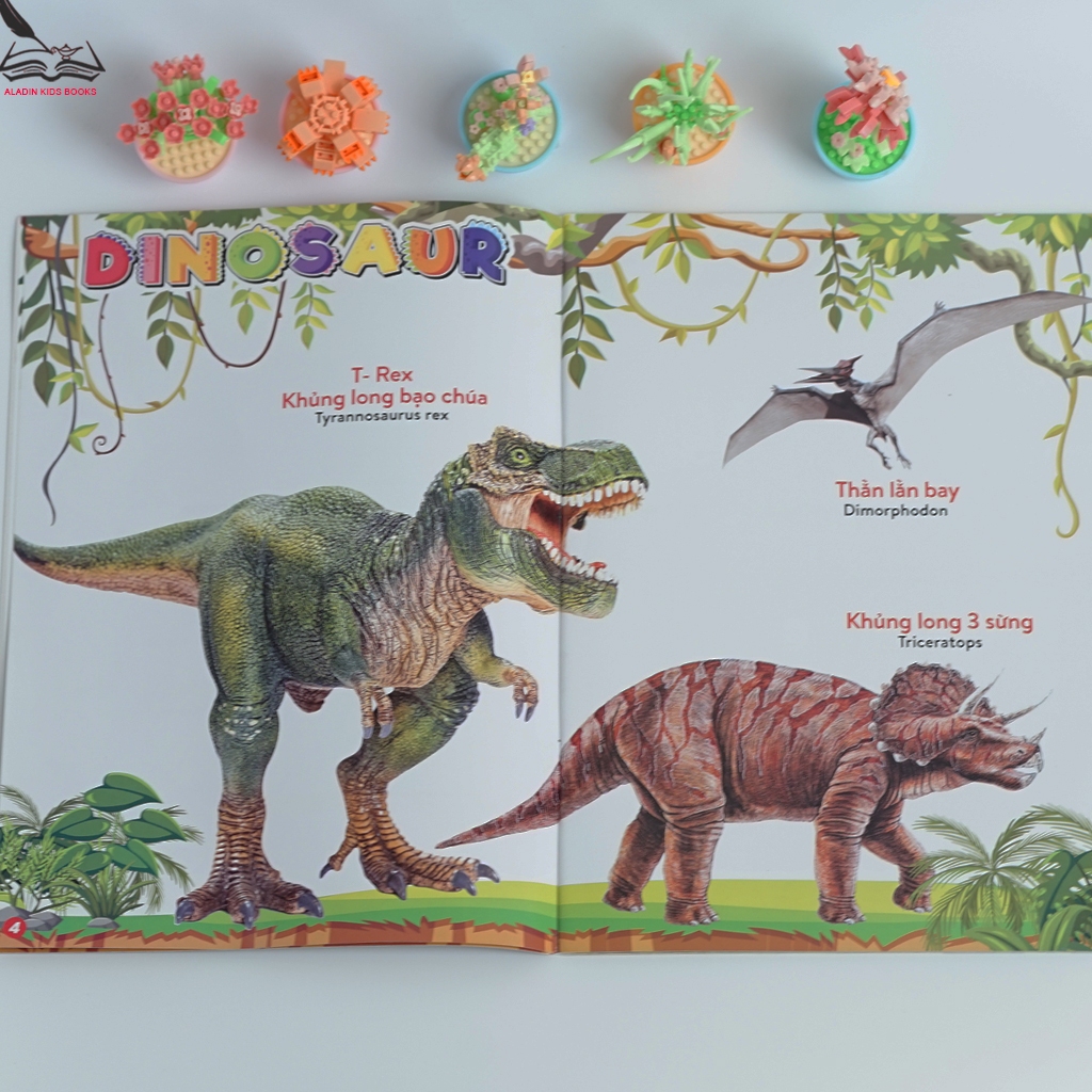 Sách-Bộ 4 Quyển Từ Điển Bằng Hình Cho Bé – Khủng Long, Chữ Cái Số Đếm, Giao Thông, Động Vật