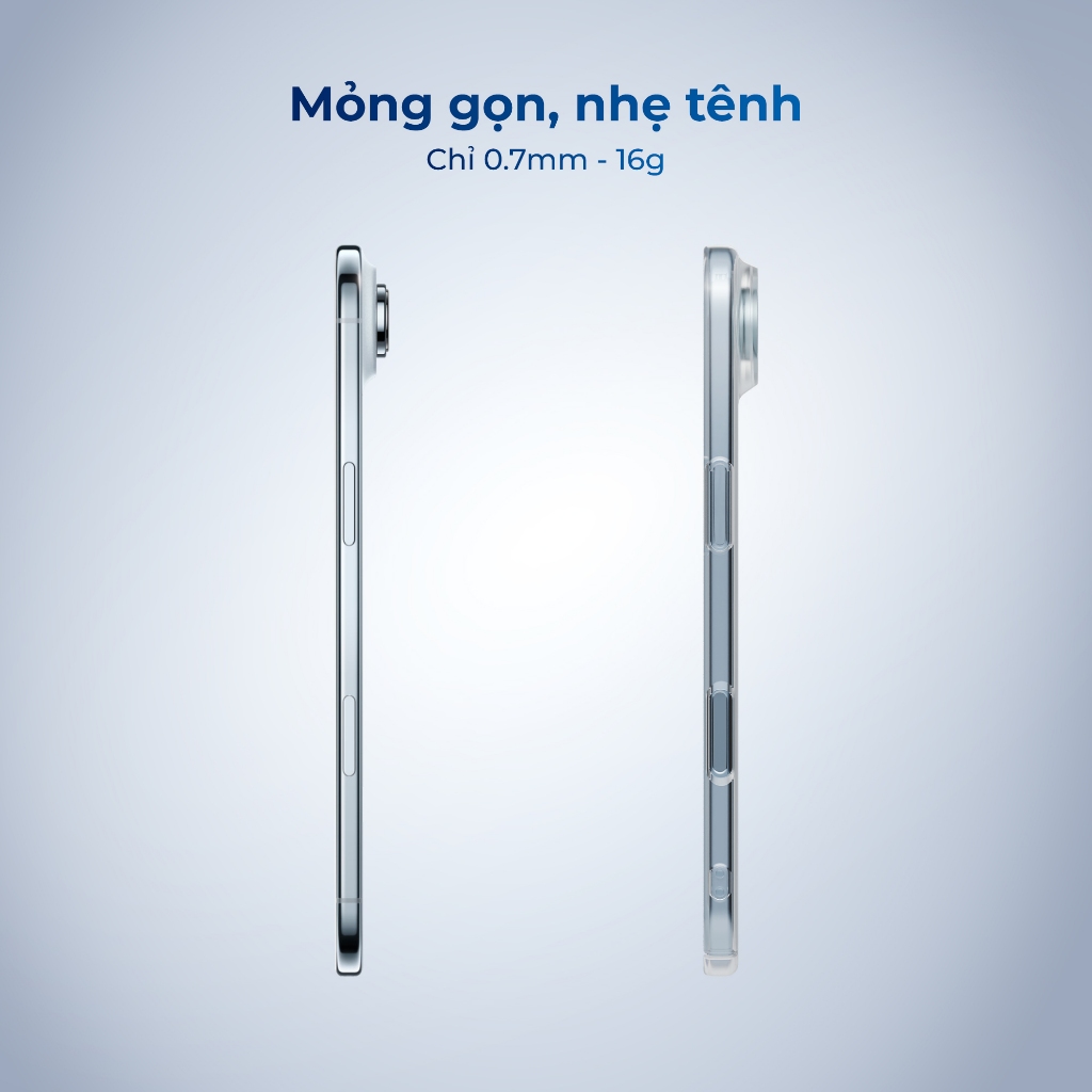Ốp lưng CLASSIC Iphone Air trong suốt SLIMCASE - Không ố vàng, siêu mỏng, hỗ trợ sạc không dây