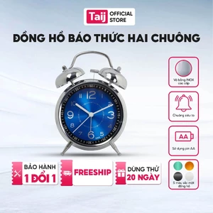 Đồng Hồ Báo Thức Hai Chuông To Kiểu Dáng Cổ Điển Vỏ Inox Mặt Kính Siêu Bền Đồng Hồ Decor