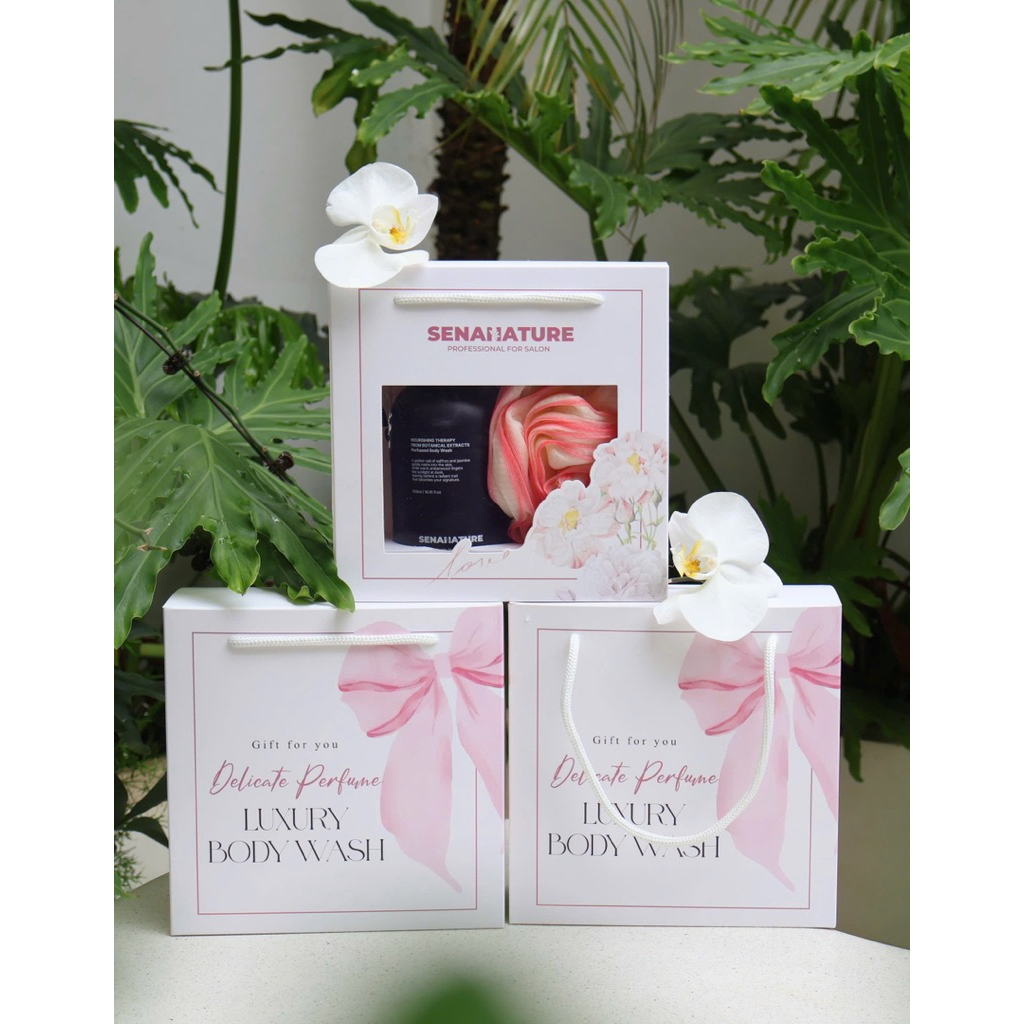 (Set quà tặng) Sữa tắm senanature nourishing therapy from botanical extracts perfumed body wash 500ml/1L  IS64
