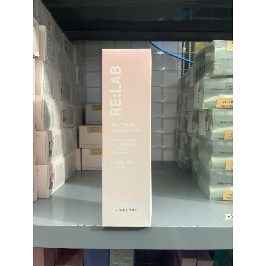[HÀNG CTY] Kem Dưỡng Thể Body RE:LAB Nâng Tone Trắng Da RELAB Whitening Body Lotion 200ML