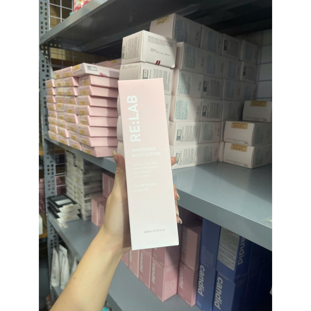[HÀNG CTY] Kem Dưỡng Thể Body RE:LAB Nâng Tone Trắng Da RELAB Whitening Body Lotion 200ML
