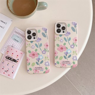 Ốp Lưng iPhone TPU Hoạ Tiết Da Mềm Happy Flower Chống Sốc, Bảo Vệ Camera - iP X/XS/11/12/13/14/15/16/17/Plus/Pro/Max/Air