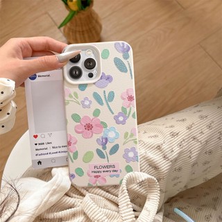 Ốp Lưng iPhone TPU Hoạ Tiết Da Mềm Happy Flower Chống Sốc, Bảo Vệ Camera - iP X/XS/11/12/13/14/15/16/17/Plus/Pro/Max/Air