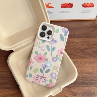 Ốp Lưng iPhone TPU Hoạ Tiết Da Mềm Happy Flower Chống Sốc, Bảo Vệ Camera - iP X/XS/11/12/13/14/15/16/17/Plus/Pro/Max/Air