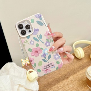 Ốp Lưng iPhone TPU Hoạ Tiết Da Mềm Happy Flower Chống Sốc, Bảo Vệ Camera - iP X/XS/11/12/13/14/15/16/17/Plus/Pro/Max/Air