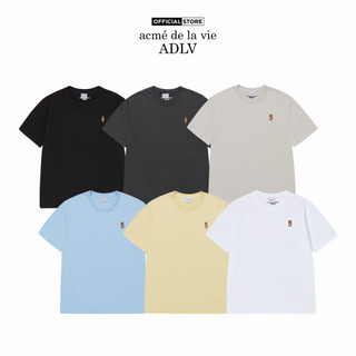 Áo thun ADLV Stand AC Bear dáng oversized màu đen/than chì/xám nhạt/vàng/xanh da trời/trắng - Hàng chính hãng