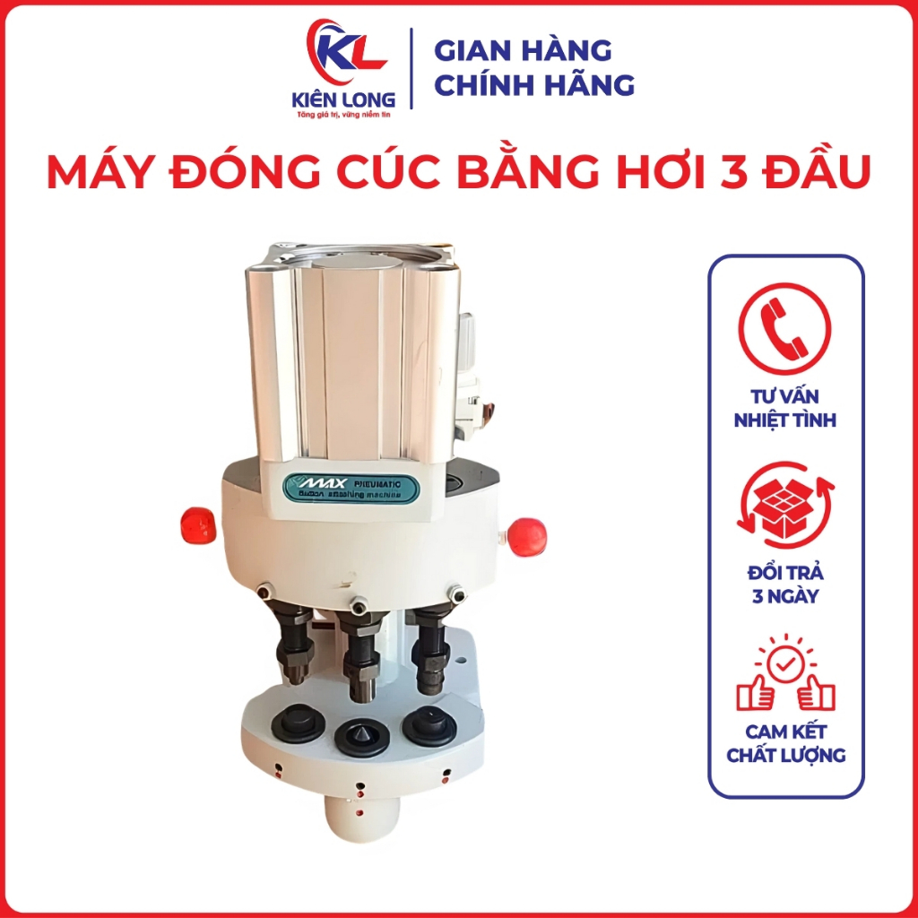 Máy dập cúc ,Đóng  Cúc Bằng Hơi 3 Đầu Max – Máy Đóng Cúc 3 Đầu, Máy Đính Cúc Công Nghiệp