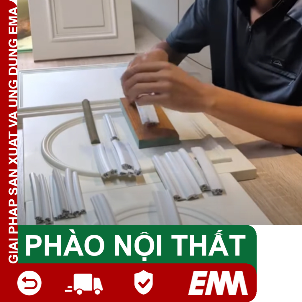 PHÀO NỘI THẤT UỐN CONG + Keo chuyên dụng PHỤ TRỢ -EMA -Phào cánh xưởng mộc