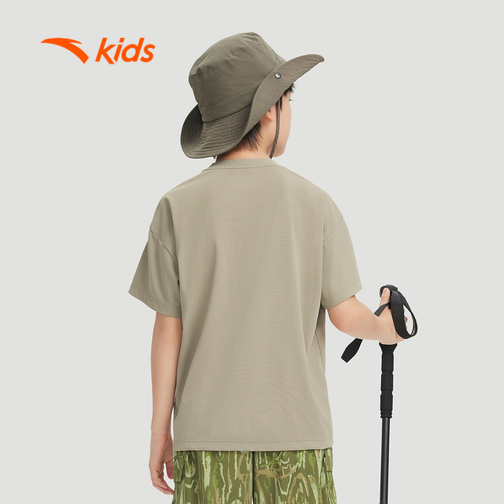 Ao Phông Thể Thao Ngắn Tay Bé trai Running Big Kids 7-14 Years ANTA KIDS SS TEE T524C6104B