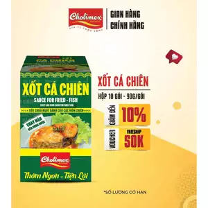 Hộp Xốt Cá Chiên Cholimex 90g (10 Gói/Hộp) – Gia Vị Nấu Ăn Tiện Lợi – Rưới Cá Chiên Thơm Ngon Đậm Đà