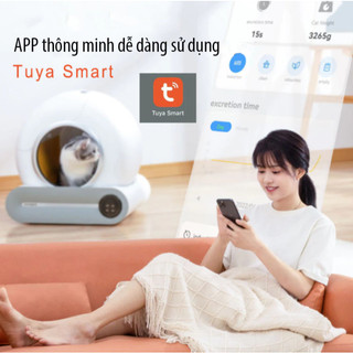 Máy dọn phân mèo tự động thông minh, công nghệ khử mùi ion