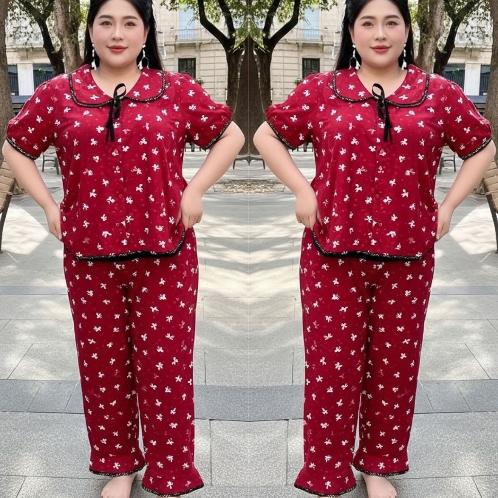 Đồ Bộ Nữ Pyjama Quần Đùi Quần Dài Tiểu Thư Bigsize ESHOP Đồ Bộ Mặc Nhà Ngủ Đi Chơi Thoải Mái Chất Đũi Mát MS484