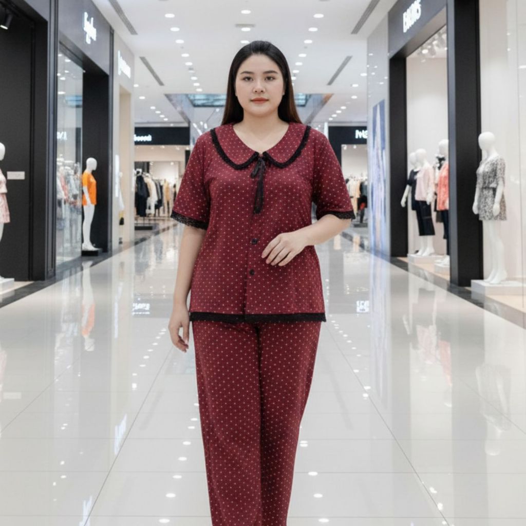 Đồ Bộ Nữ Pyjama Quần Đùi Quần Dài Tiểu Thư Bigsize ESHOP Đồ Bộ Mặc Nhà Ngủ Đi Chơi Thoải Mái Chất Đũi Mát MS484