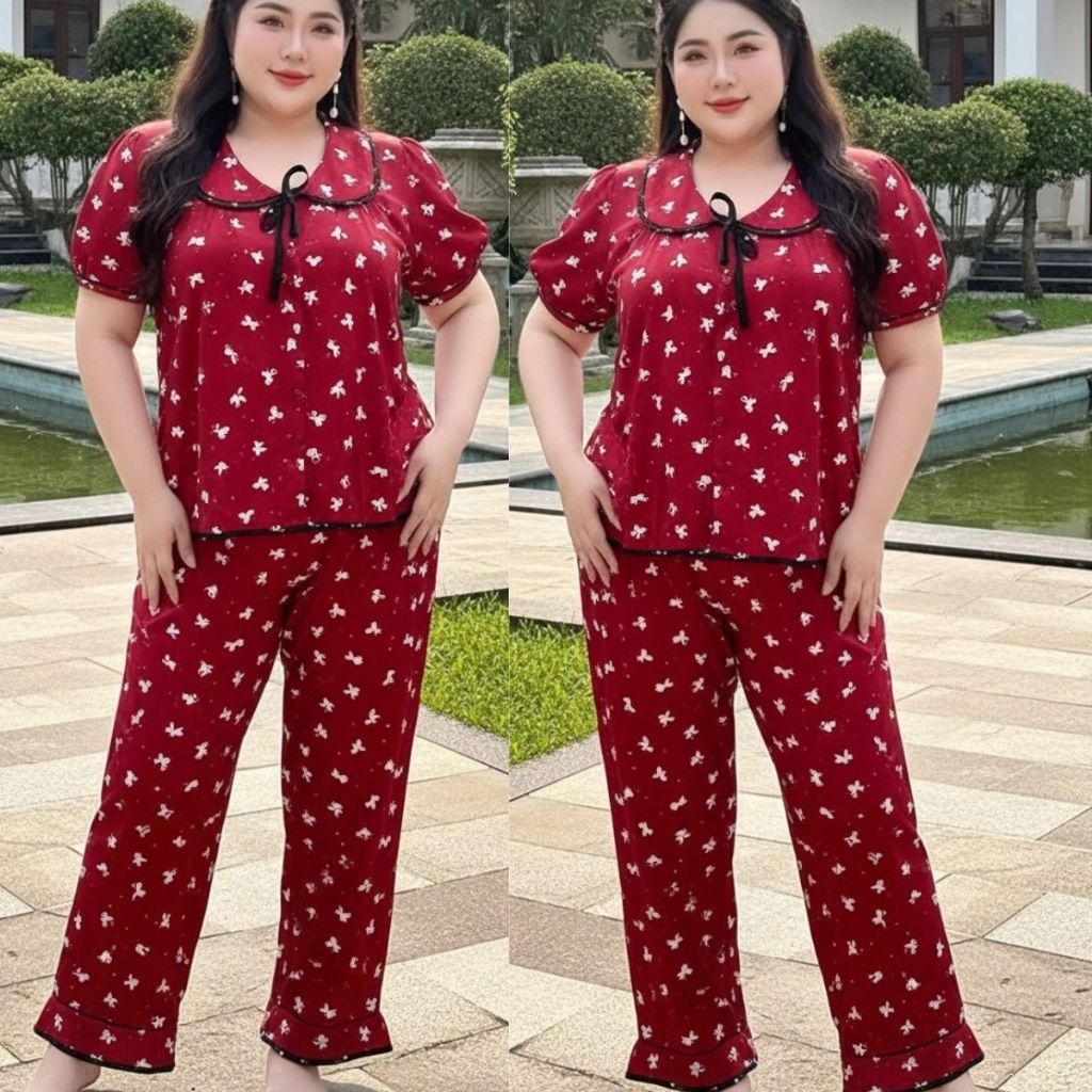 Đồ Bộ Nữ Pyjama Quần Đùi Quần Dài Tiểu Thư Bigsize ESHOP Đồ Bộ Mặc Nhà Ngủ Đi Chơi Thoải Mái Chất Đũi Mát MS484
