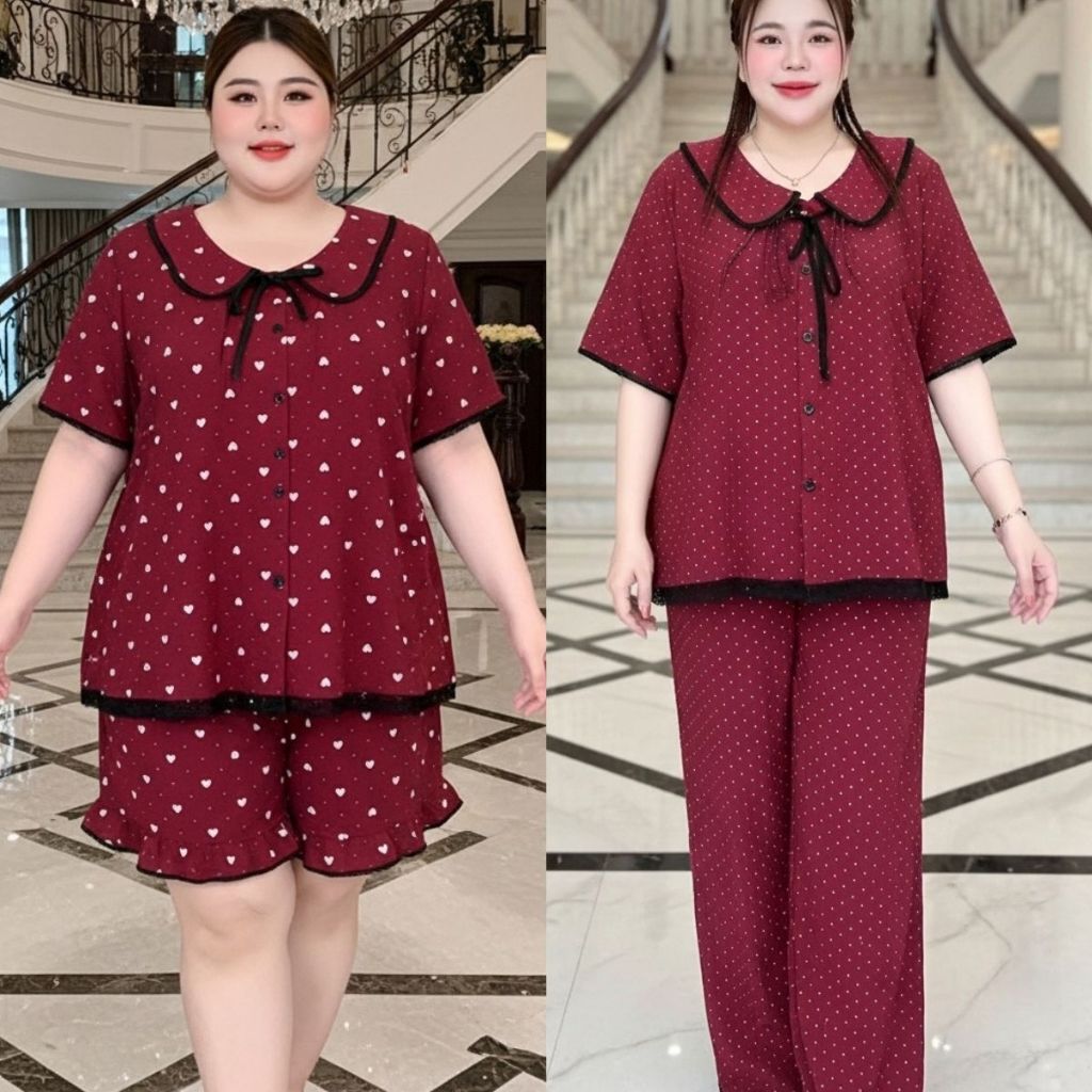 Đồ Bộ Nữ Pyjama Quần Đùi Quần Dài Tiểu Thư Bigsize ESHOP Đồ Bộ Mặc Nhà Ngủ Đi Chơi Thoải Mái Chất Đũi Mát MS484