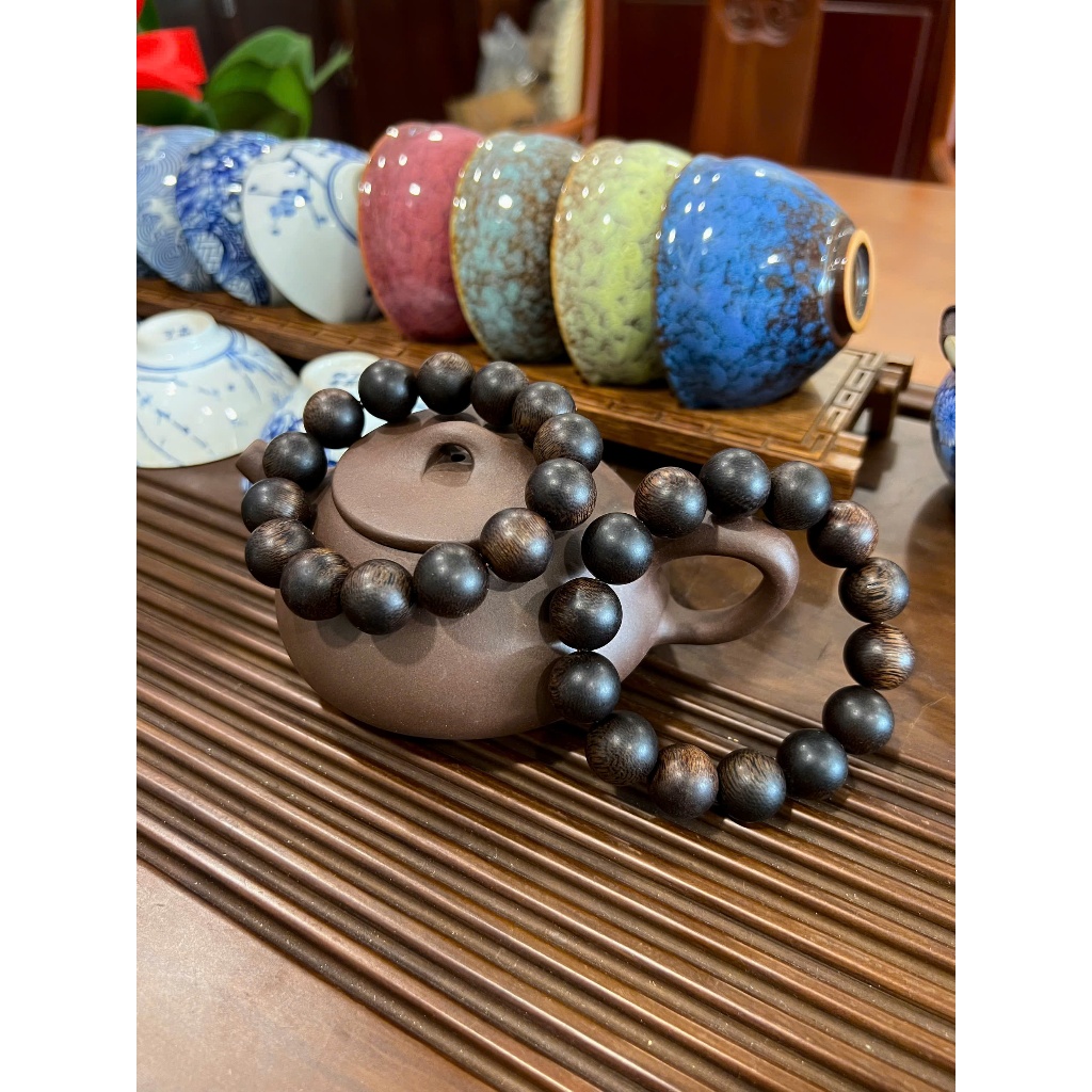 Vòng tay trầm hương giành cho nam cỡ hạt 16 mm an yên may mắn tài lộc phong thủy-trầm hương việt nam