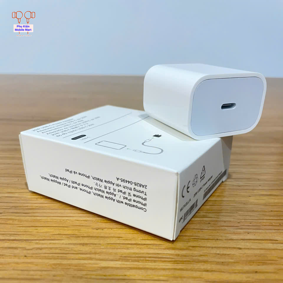 Bộ Sạc Nhanh 20W Chuẩn PD – Cổng Type-C, Kèm Cáp Light cho Ip 6 đến Ip 14 - Cáp Chống Gãy