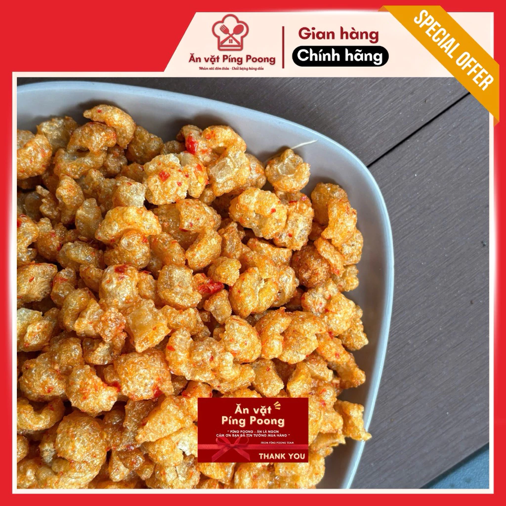 Tóp Mỡ Mắm Tỏi Đặc Biệt 250g-1kg - Chiên Không Dầu, Sốt Đậm Đà, Giòn Tan, Thơm Lừng Hấp Dẫn