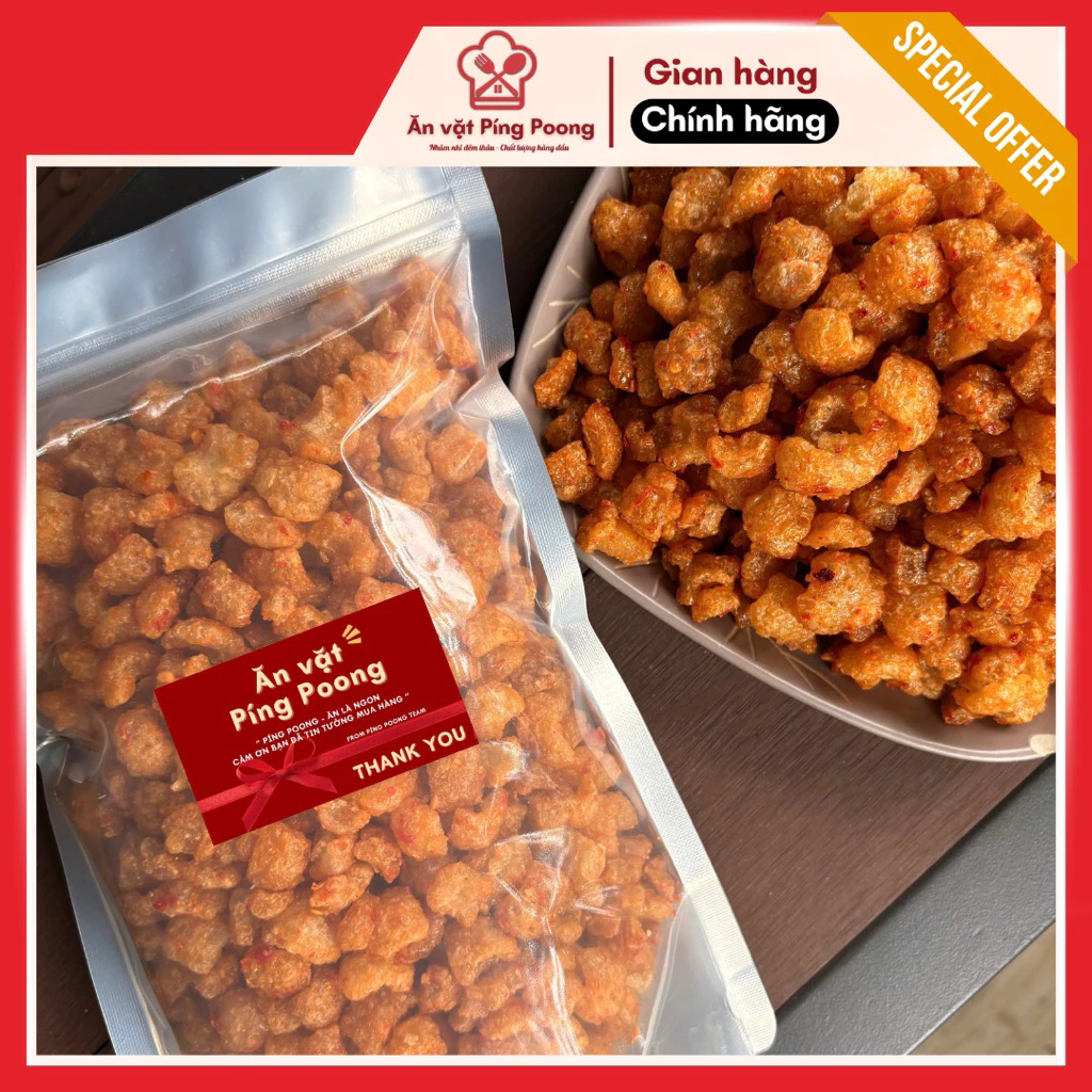 Tóp Mỡ Mắm Tỏi Đặc Biệt 250g-1kg - Chiên Không Dầu, Sốt Đậm Đà, Giòn Tan, Thơm Lừng Hấp Dẫn